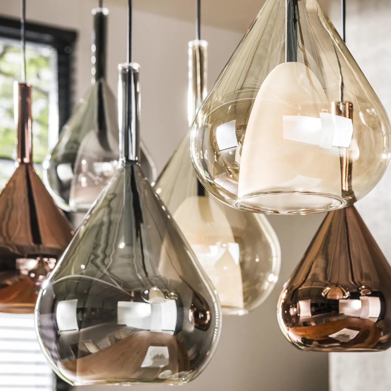 Hanglamp Wings Mix 7-Lichts Glas - Giga Meubel