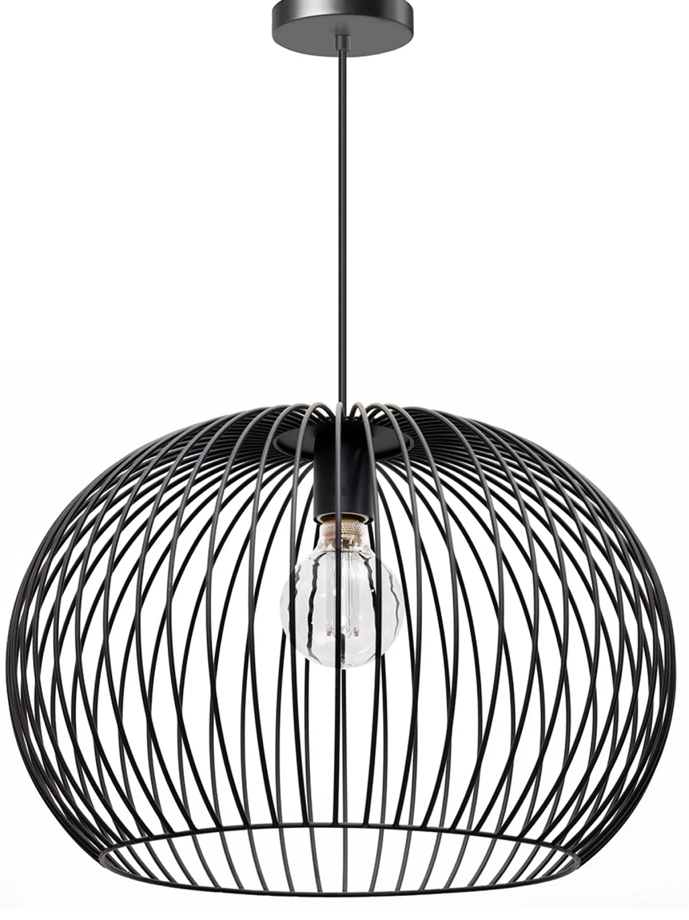 Hanglamp Wire 2.0 Zwart Ø50cm - Giga Meubel