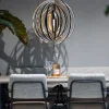 Hanglamp Woody Hout Naturel/Zwart Ø43cm - Giga Meubel