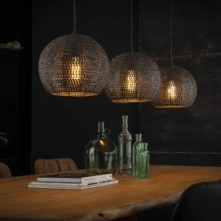 Hanglamp 3x Ø26 Armor Half Rond - Giga Meubel