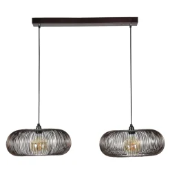 Hanglamp 2x Ø43 Disk Vorm Metaal - Giga Meubel