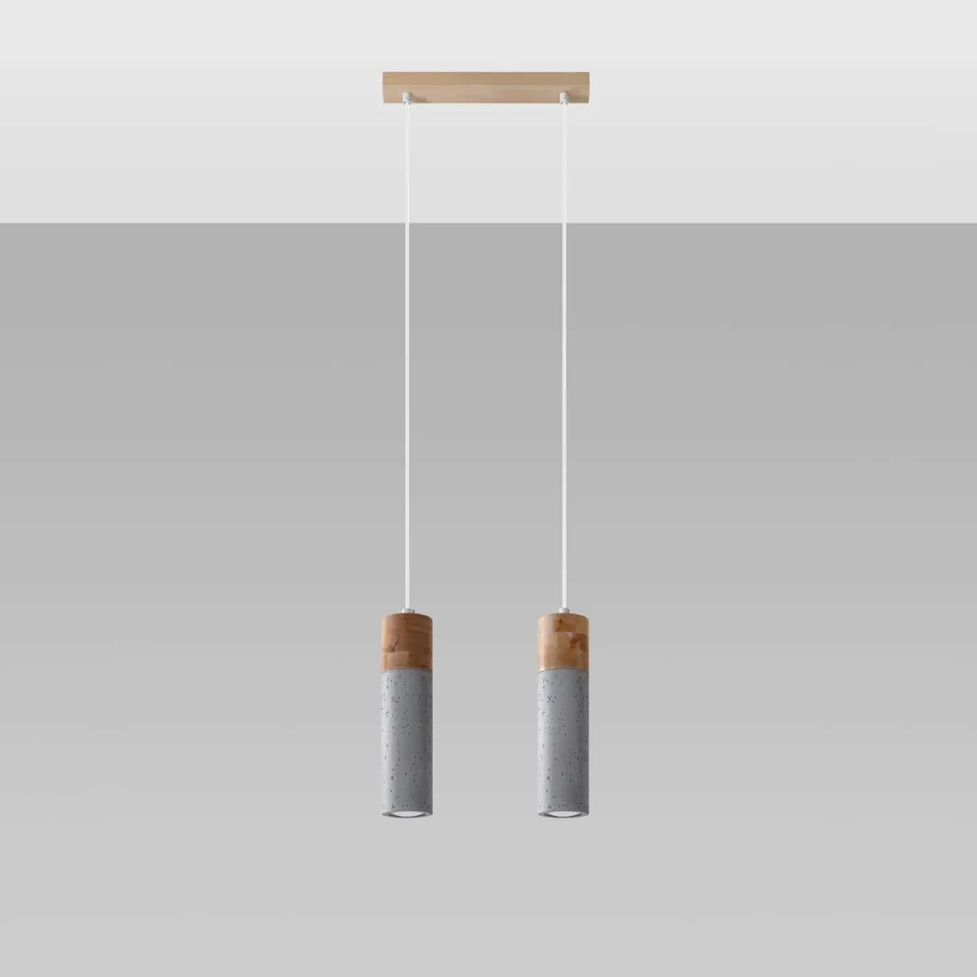 Hanglamp Zane 2-Lichts Grijs - Giga Meubel