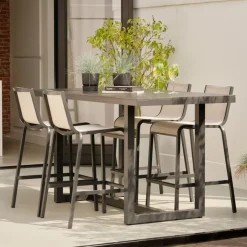 Hartman Barstoel Gina Stapelbaar Antraciet/Beige