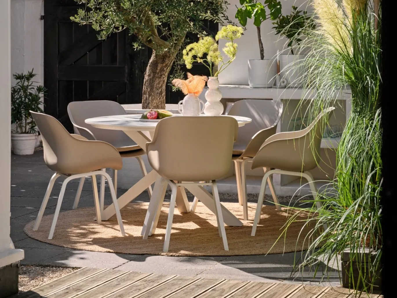 Hartman Dining Tuinset Xander met Ronde Tafel 120cm