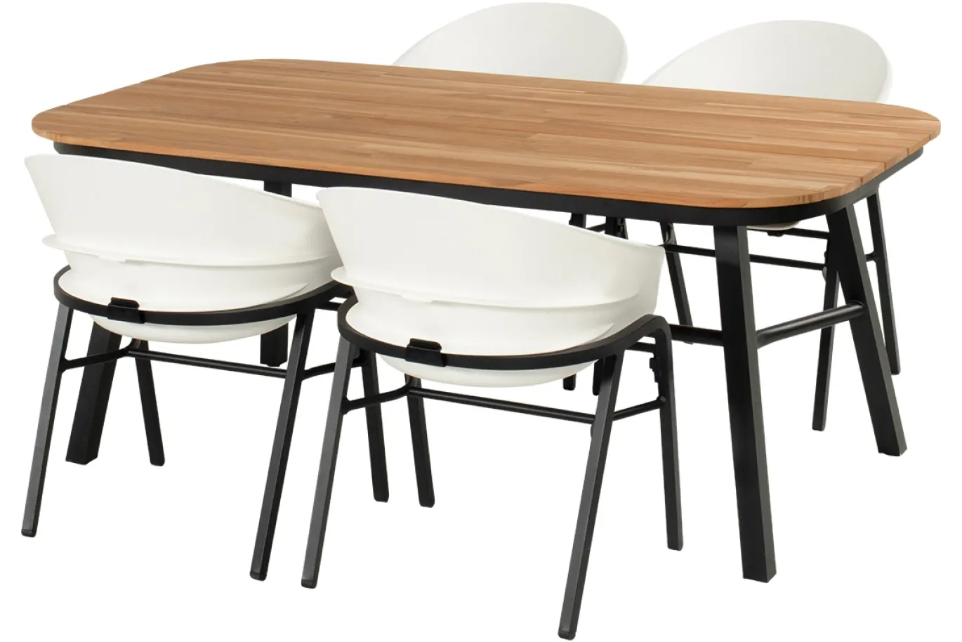 Hartman Dining Tuintafel Tubb Naturel/Zwart 185cm