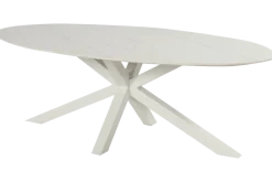 Hartman Dining Tuintafel Xander Ovaal Keramiek Wit 220x120cm