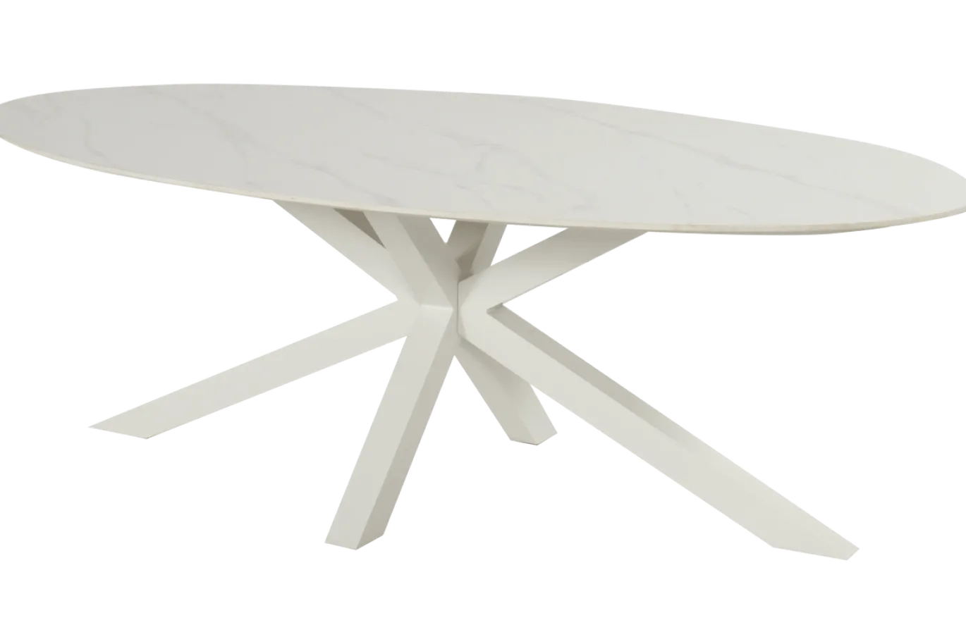 Hartman Dining Tuintafel Xander Ovaal Keramiek Wit 220x120cm
