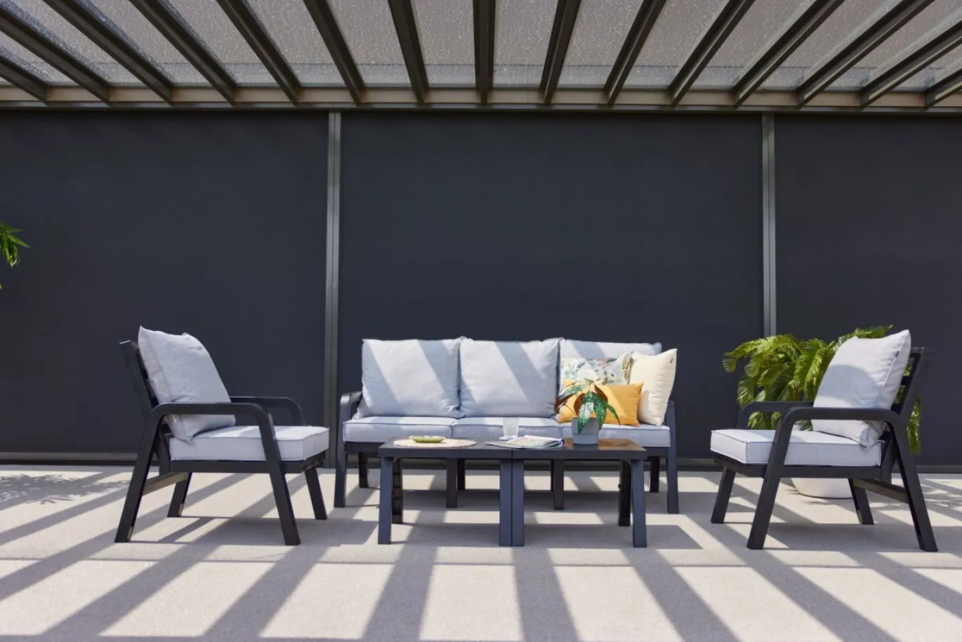 Hartman Ibiza 3-Zitsbank Loungeset Grijs