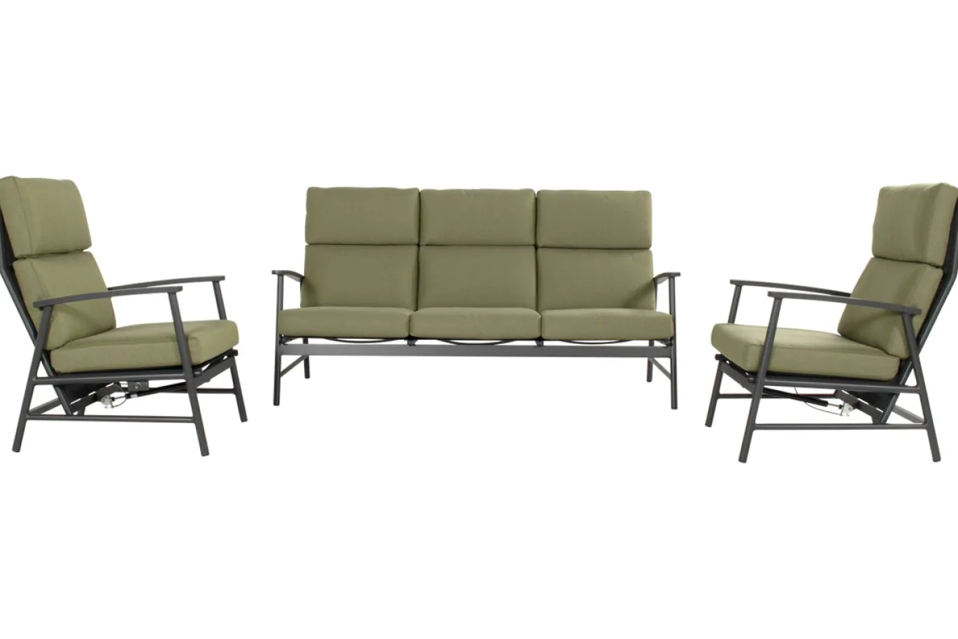 Hartman Loungeset Flora (excl. Tafel) Groen/Zwart