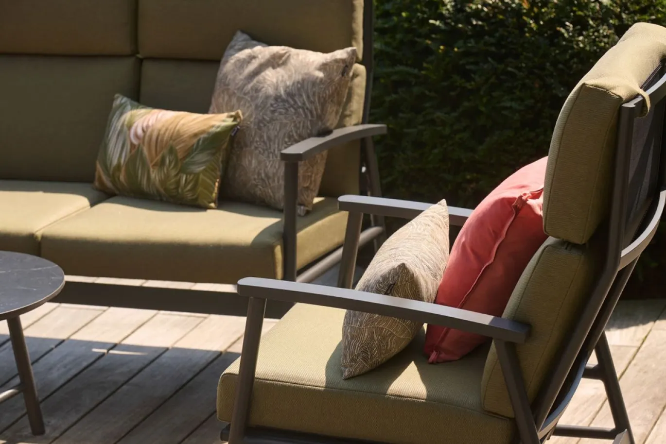 Hartman Loungeset Flora Groen/Zwart