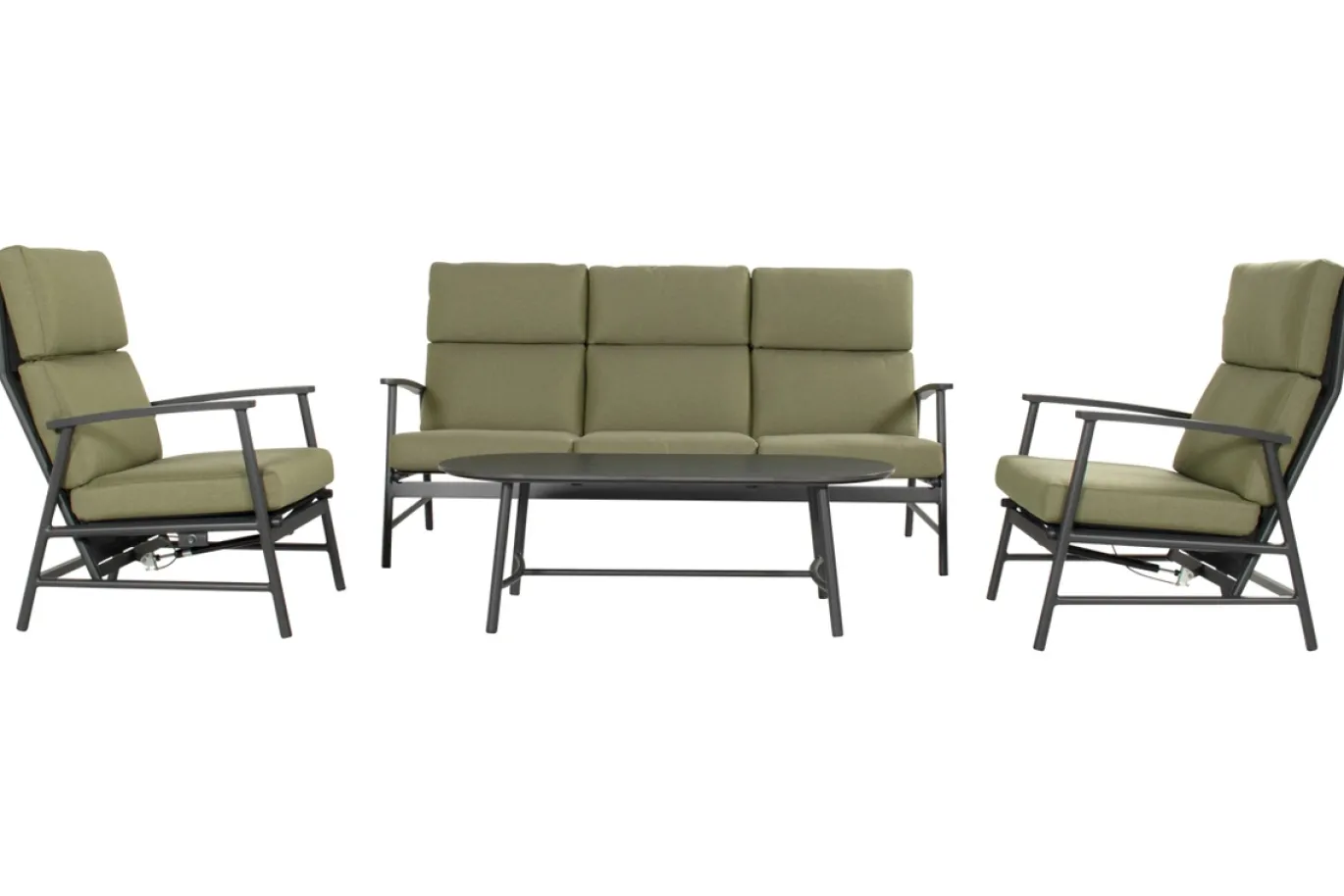 Hartman Loungeset Flora Groen/Zwart