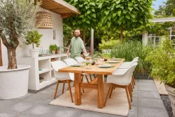 Hartman Set van 2 Sophie Teak Tuinstoel Wit