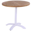 Hartman Sophie Teak Klaptafel Rond Naturel/Wit