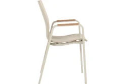 Hartman Tuinstoel Flow Armleuning Teak Taupe