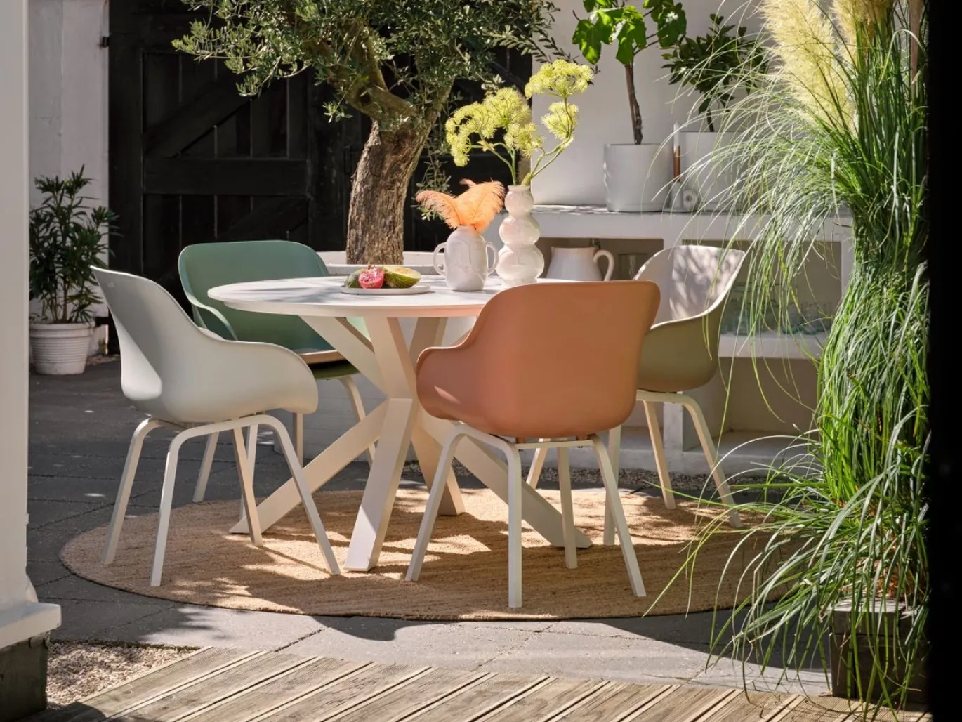 Hartman Tuinstoel Le Soleil Taupe Set van 2 (Incl. Kussen)