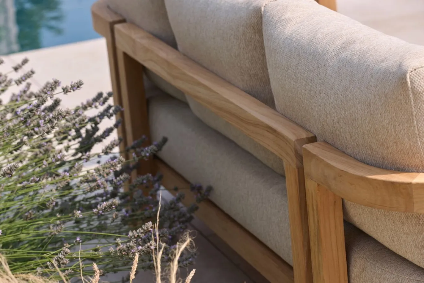 Hartman 3-zits Loungebank Moira Teak