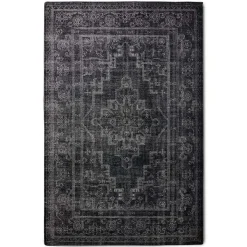 HKliving Vloerkleed Wol Handgemaakt Zwart 200x300cm