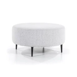 Hocker Danique Leaf Asgrijs Ø80cm