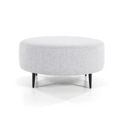 Hocker Danique Leaf Asgrijs Ø80cm