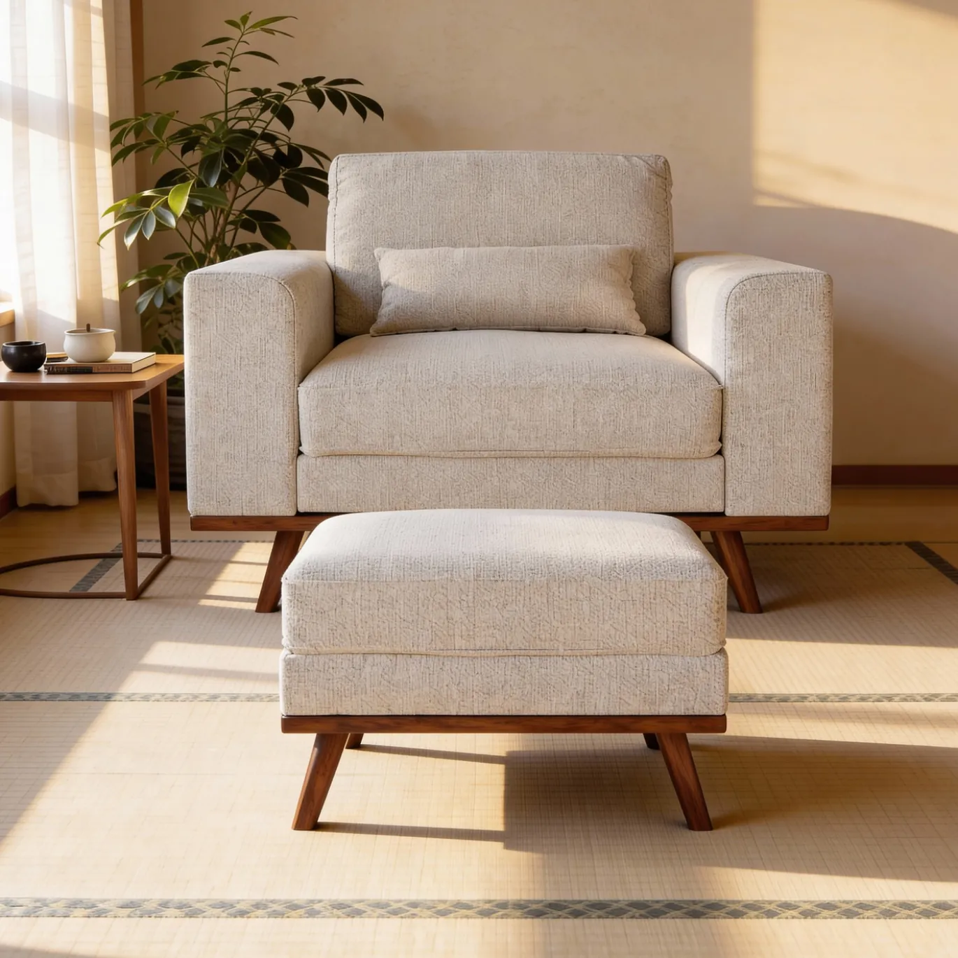 Hocker Grand Japandi Beige - Giga Meubel