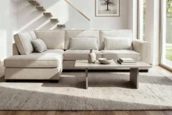 Hoekbank Addison 3-Zits Cremona Beige Links - Giga Meubel