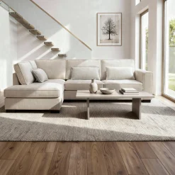 Hoekbank Addison 3-Zits Cremona Beige Links - Giga Meubel