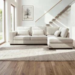 Hoekbank Addison 3-Zits Cremona Beige Rechts - Giga Meubel