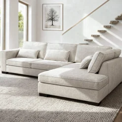 Hoekbank Addison 3-Zits Cremona Beige Rechts - Giga Meubel