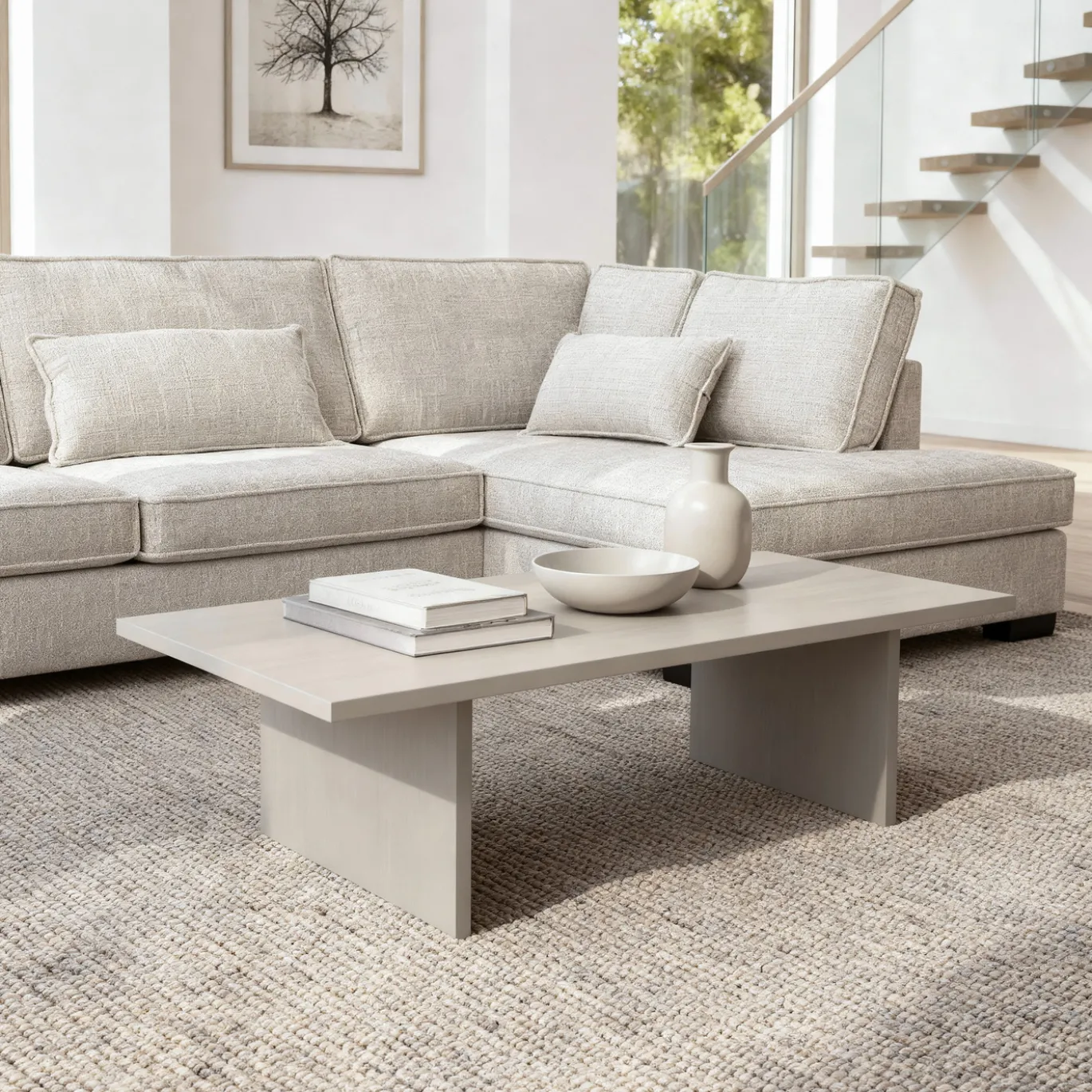 Hoekbank Addison 3-Zits Cremona Beige Rechts - Giga Meubel