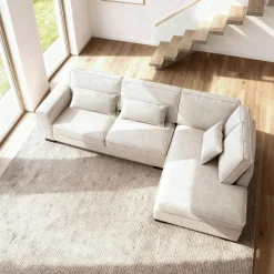 Hoekbank Addison 3-Zits Cremona Beige Rechts - Giga Meubel