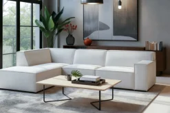 Hoekbank Benson 3-Zits Cremona Beige Links - Giga Meubel
