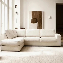 Hoekbank Easton 3-Zits Egon Naturel Links - Giga Meubel