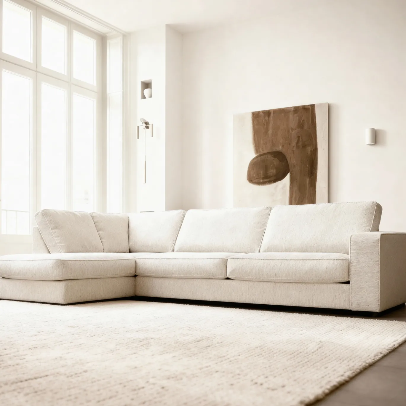 Hoekbank Easton 3-Zits Egon Naturel Links - Giga Meubel