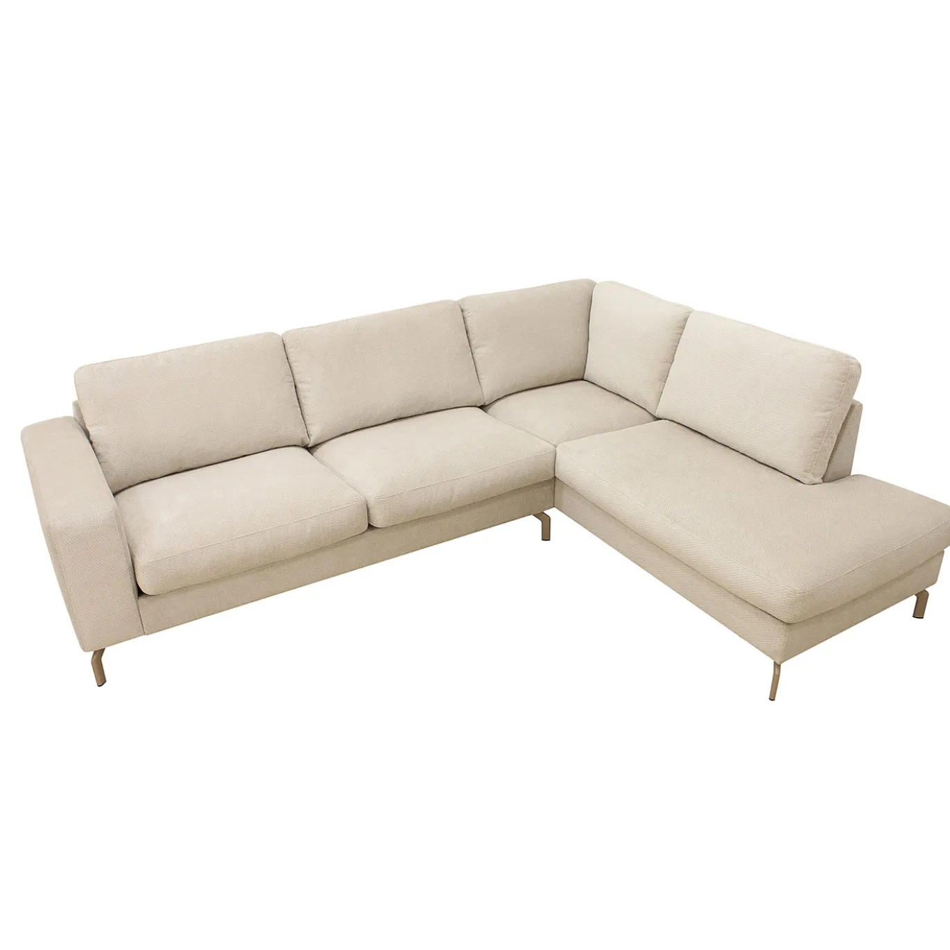 Hoekbank Gwen 3-Zits Vinci Beige Rechts - Giga Meubel