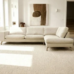Hoekbank Gwen 3-Zits Vinci Beige Rechts - Giga Meubel