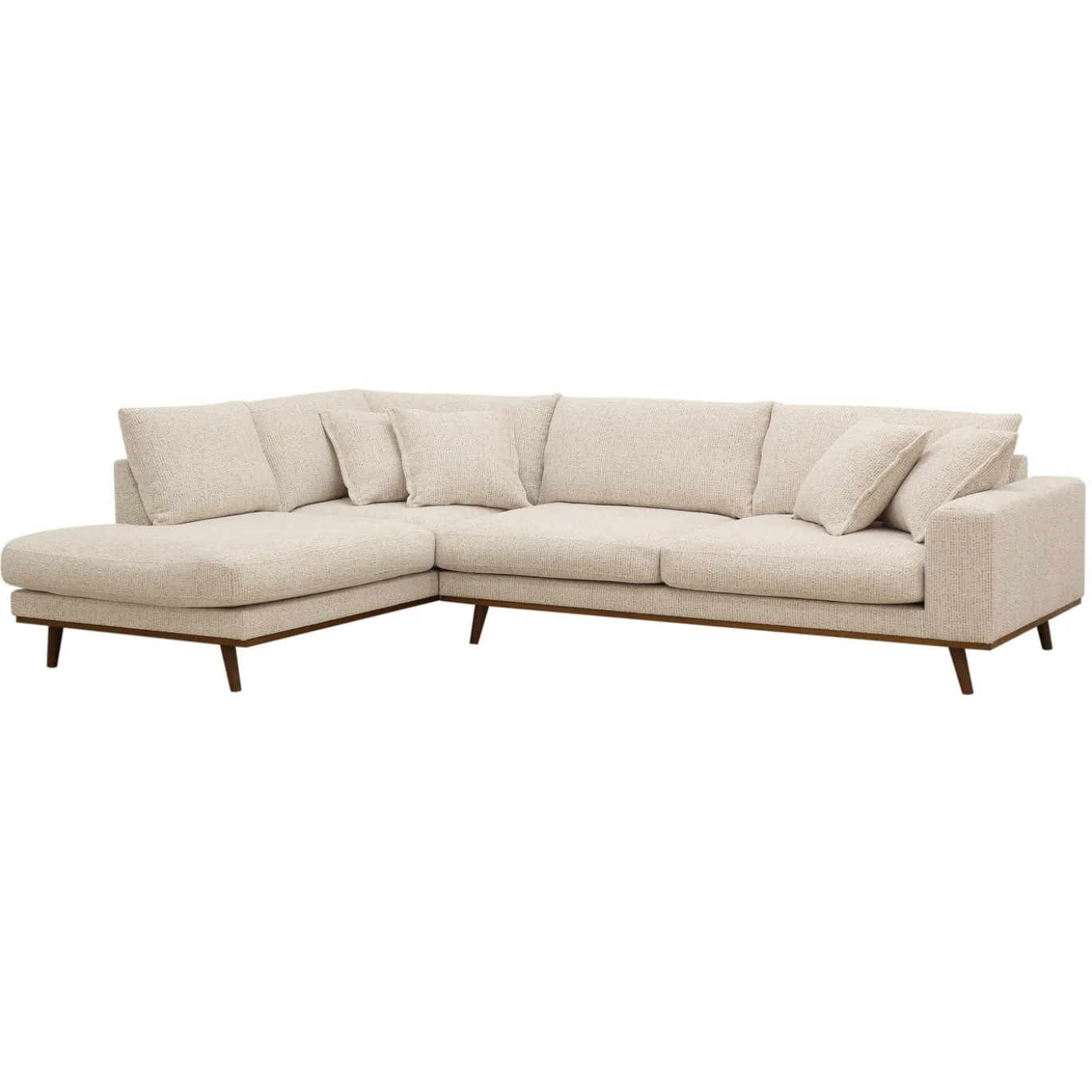 Hoekbank Harper 3-Zits Silencio Beige Links - Giga Meubel