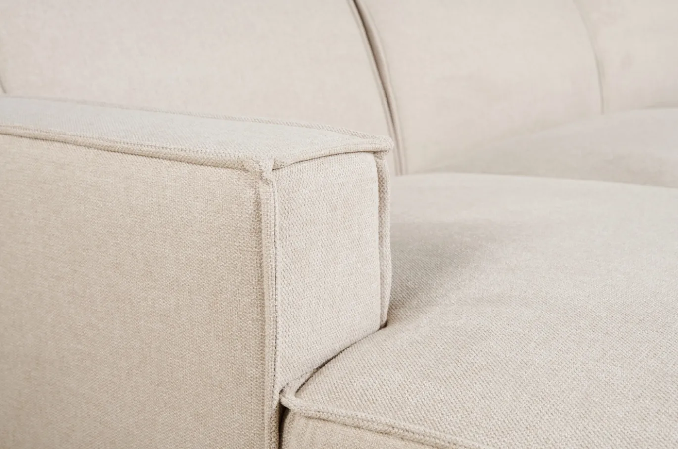 Hoekbank Kate Links Linnen Beige - Giga Meubel
