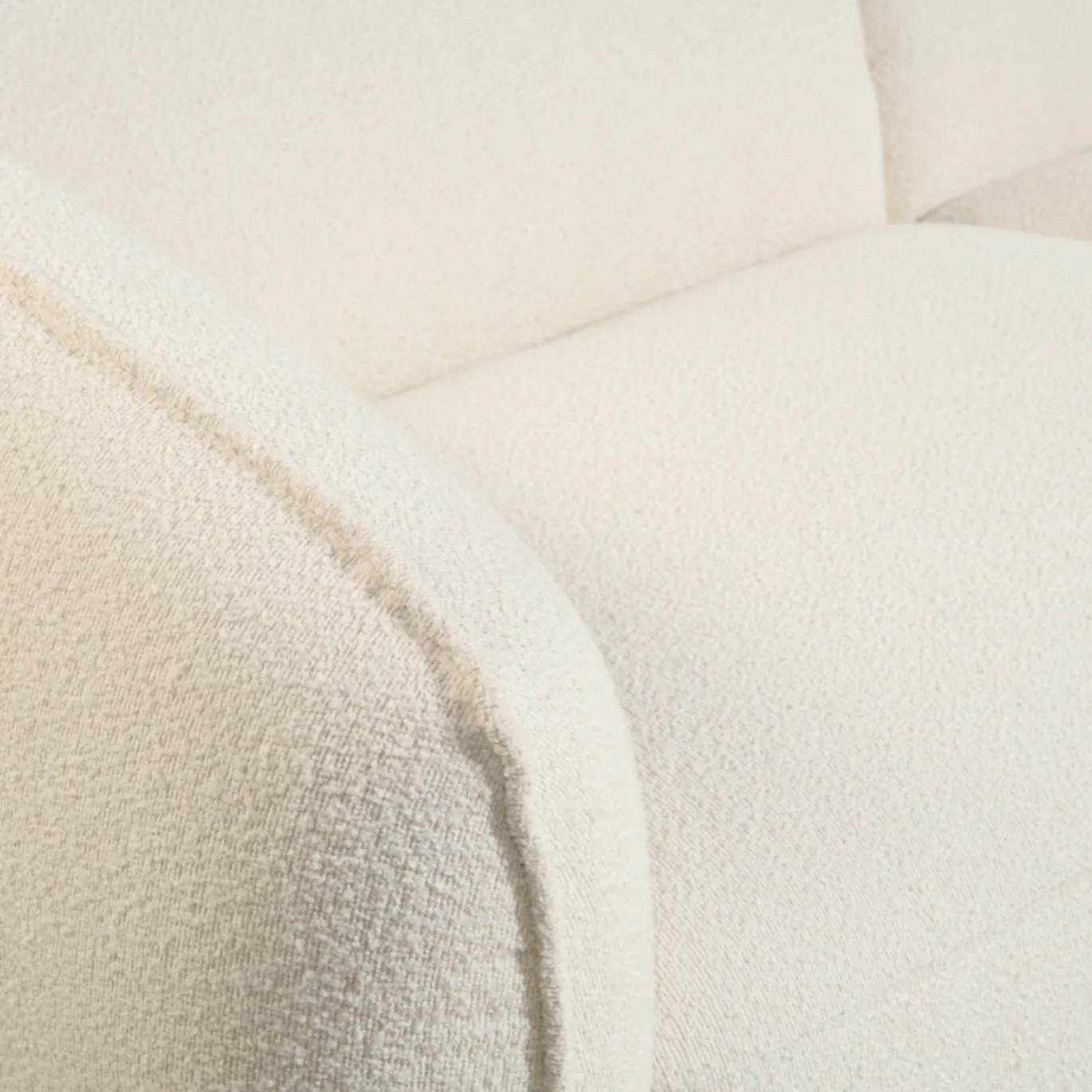 Hoekbank Laila Bouclé Beige Rechts - Giga Meubel