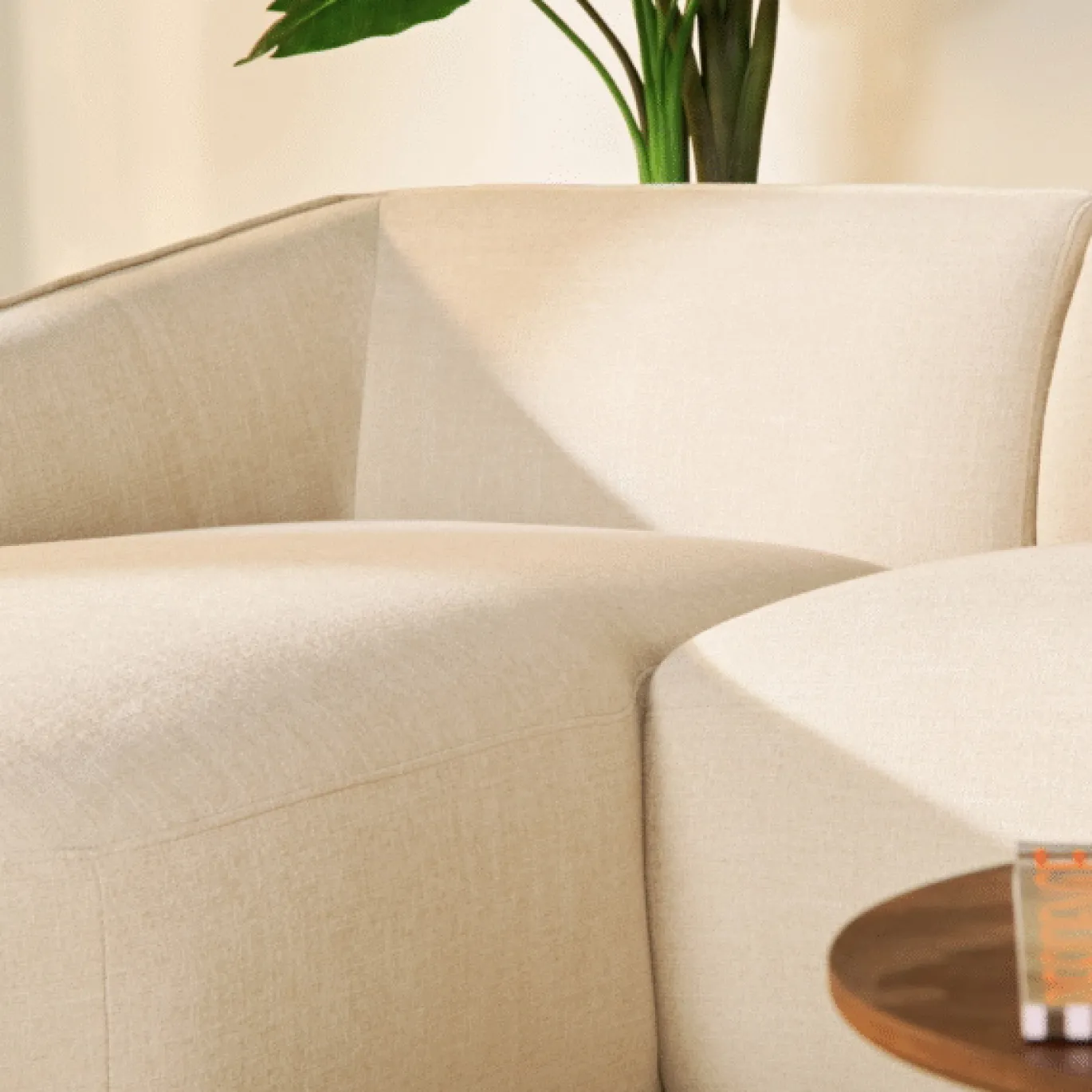 Hoekbank Laila Stof Beige Links - Giga Meubel