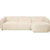 Hoekbank Laila Stof Beige Rechts - Giga Meubel