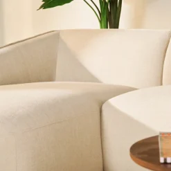 Hoekbank Laila Stof Beige Rechts - Giga Meubel