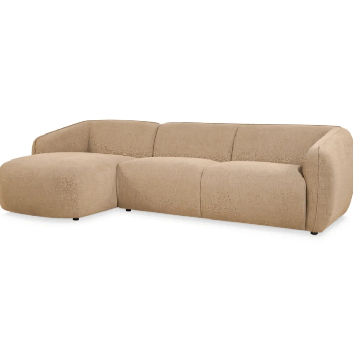 Hoekbank Laila Stof Taupe Links - Giga Meubel