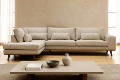 Hoekbank Paloma 3-Zits Borg Beige Links - Giga Meubel