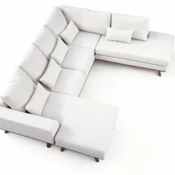 Hoekbank 3-Zits Melva Japandi Beige Rechts - Giga Meubel