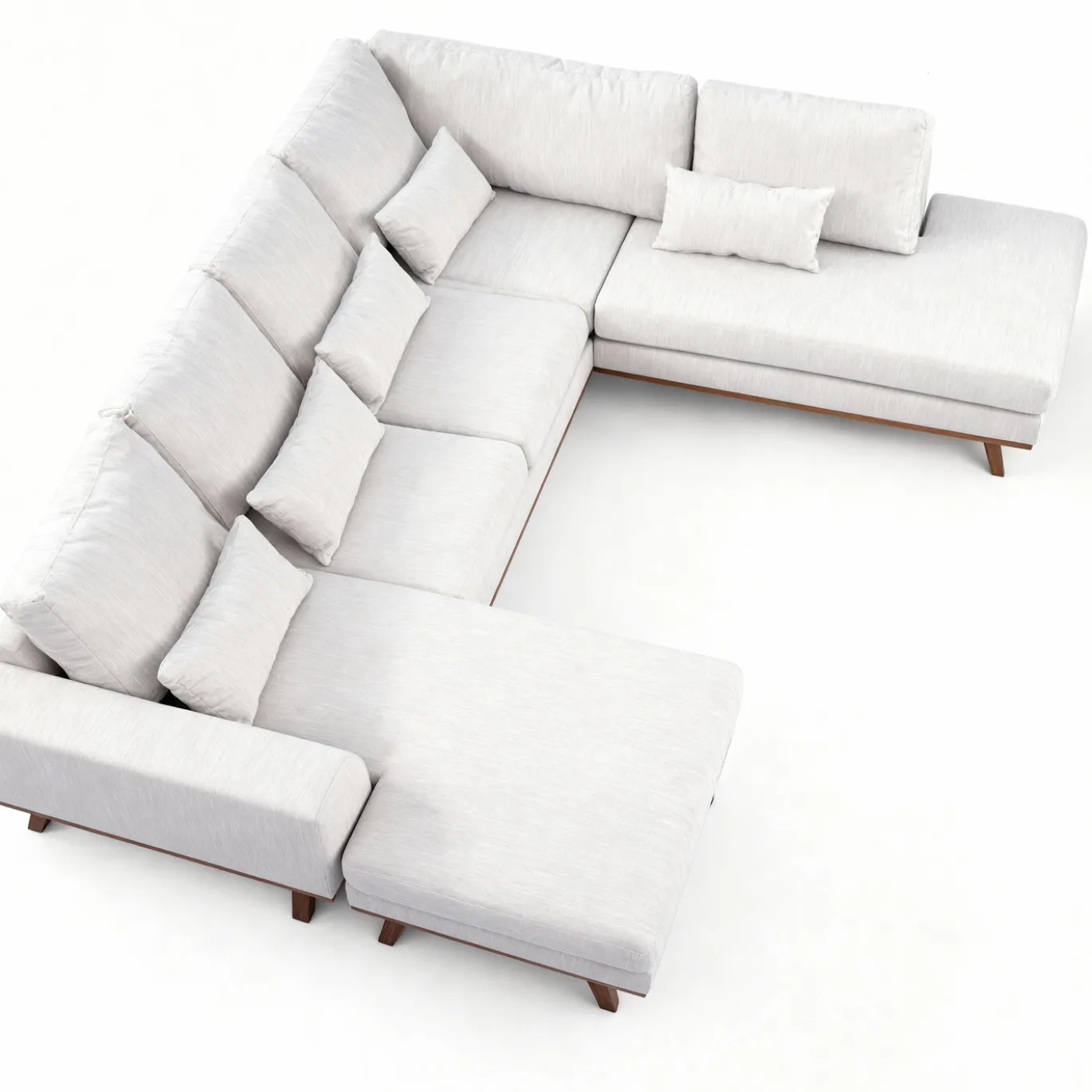 Hoekbank 3-Zits Melva Japandi Beige Rechts - Giga Meubel