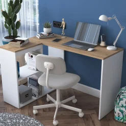 Hoekbureau Aydin Naturel/Wit