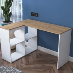 Hoekbureau Aydin Naturel/Wit