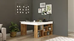 Hoekbureau Catania Melamine Atlantic Pine Wit