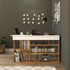 Hoekbureau Catania Melamine Atlantic Pine Wit