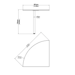 Hoekbureau Prima 80x80cm Wit - Giga Living